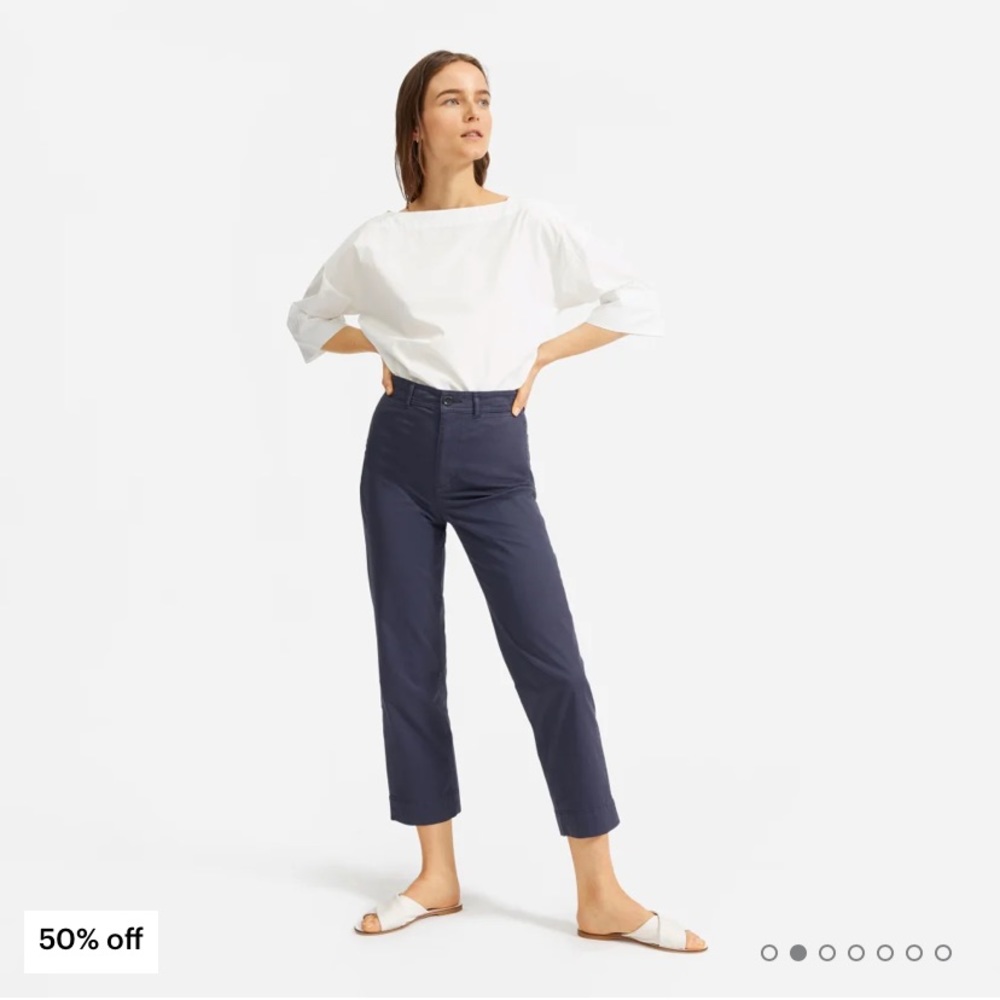 Lightweight straight leg crop dark indigo size 2